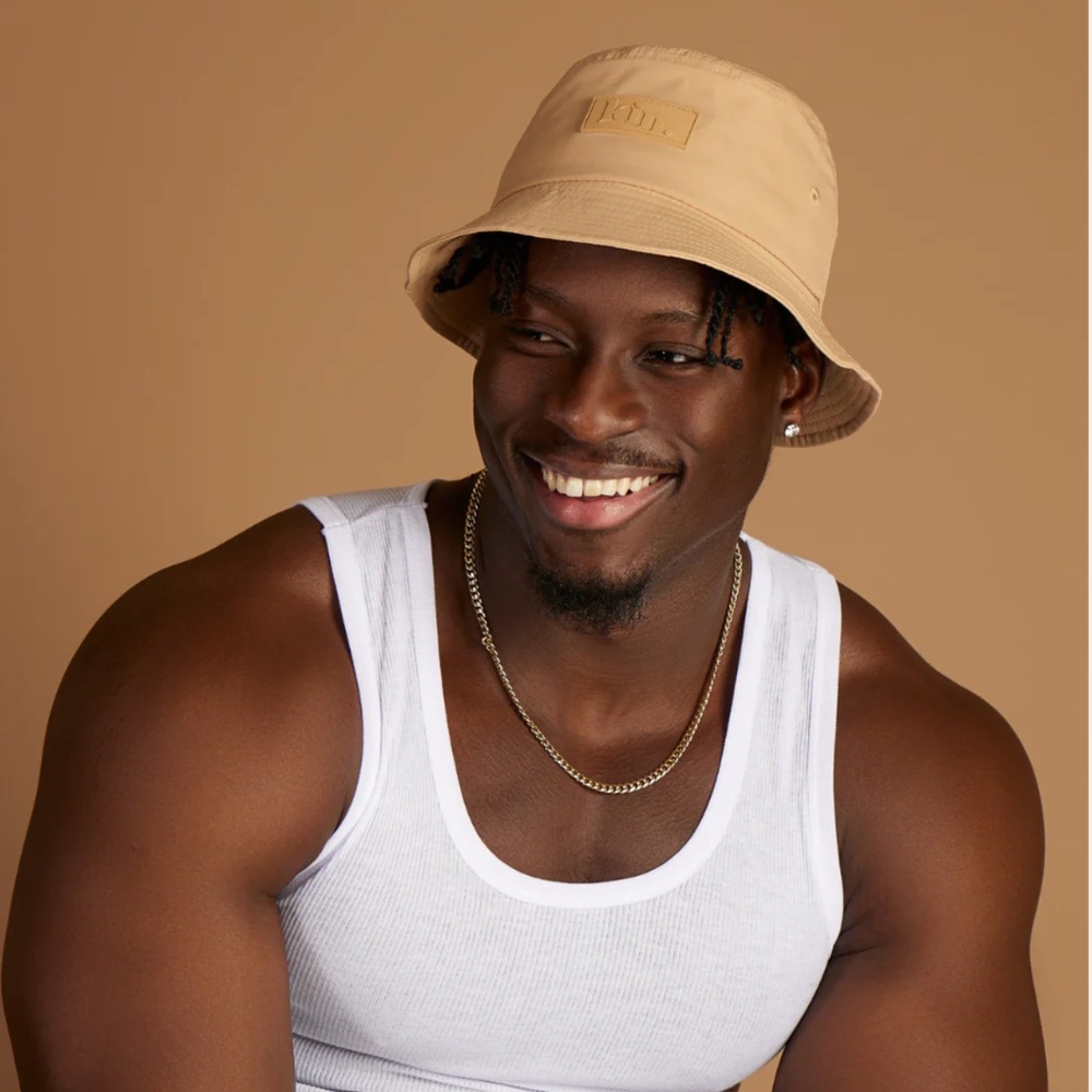 KIN Satin Lined Bucket Hat - Tan